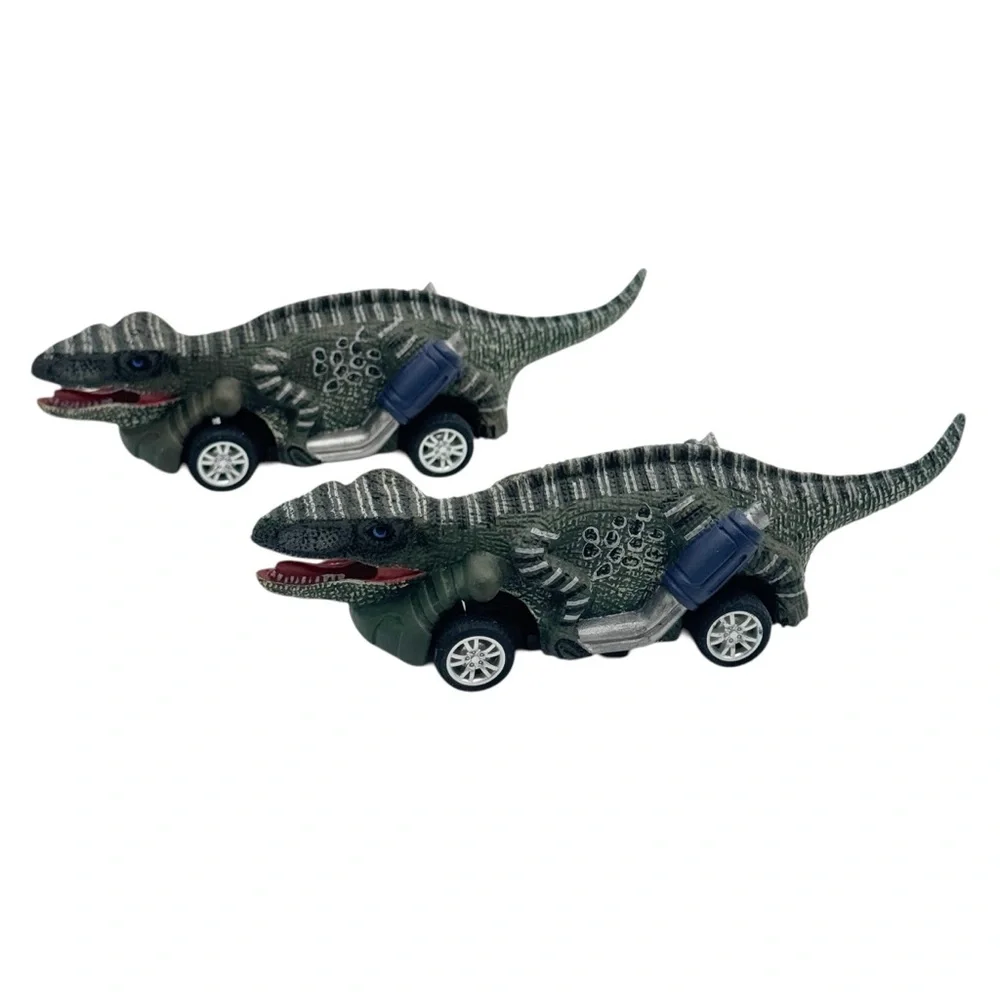 DINOBROS 12 Pack Dinosaur Pull Back Cars Toy Set Kids Gift Party Favors